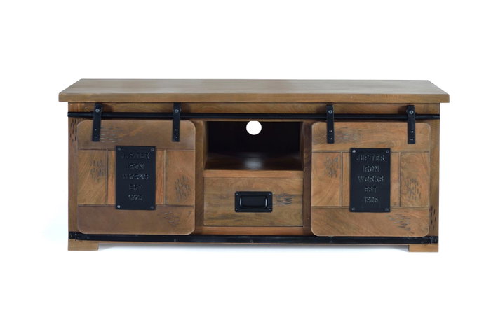 GINER Y COLOMER Mueble TV de madera de mango y metal